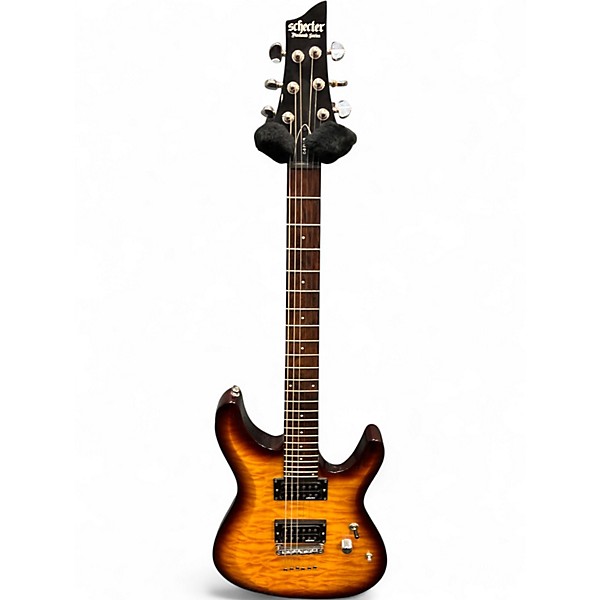 Used Schecter Guitar Research C-6 PLUS Vintage Sunburst Solid Body Electric Guitar