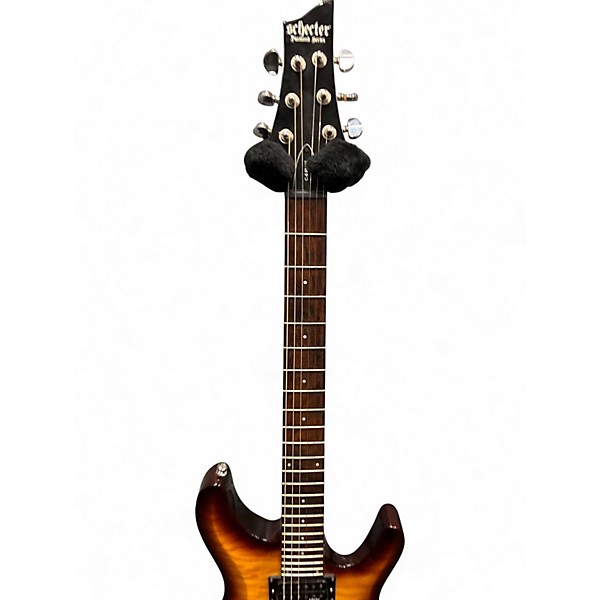 Used Schecter Guitar Research C-6 PLUS Vintage Sunburst Solid Body Electric Guitar