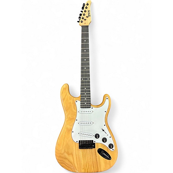 Used Lyx Pro strat style Natural Solid Body Electric Guitar