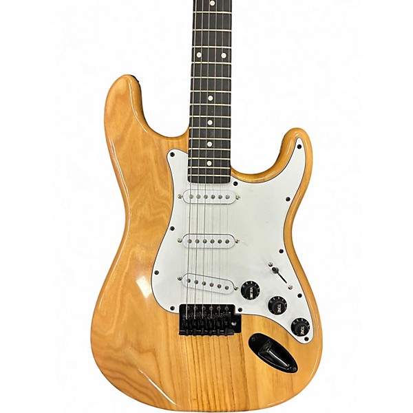 Used Lyx Pro strat style Natural Solid Body Electric Guitar