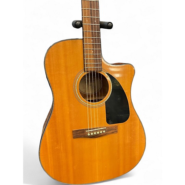Used Fender CD60CE Dreadnought Natural Acoustic Electric Guitar