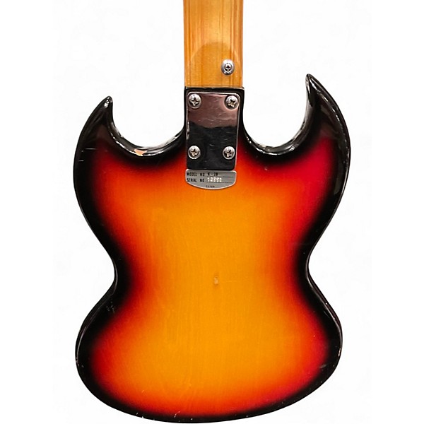 Vintage 1960s Kay K2B 3 Color Sunburst Electric Bass Guitar