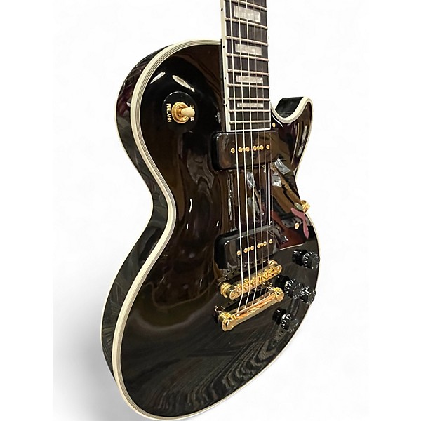 Used Epiphone Les Paul Custom Limited Edition P90 Ebony Solid Body Electric Guitar