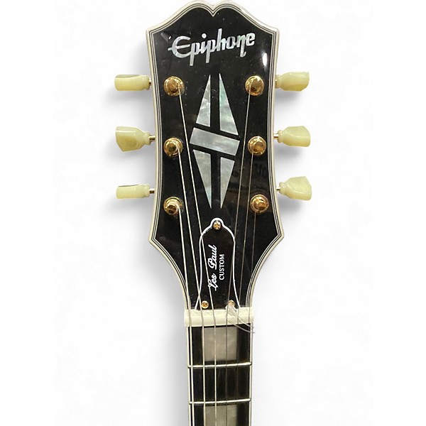 Used Epiphone Les Paul Custom Limited Edition P90 Ebony Solid Body Electric Guitar