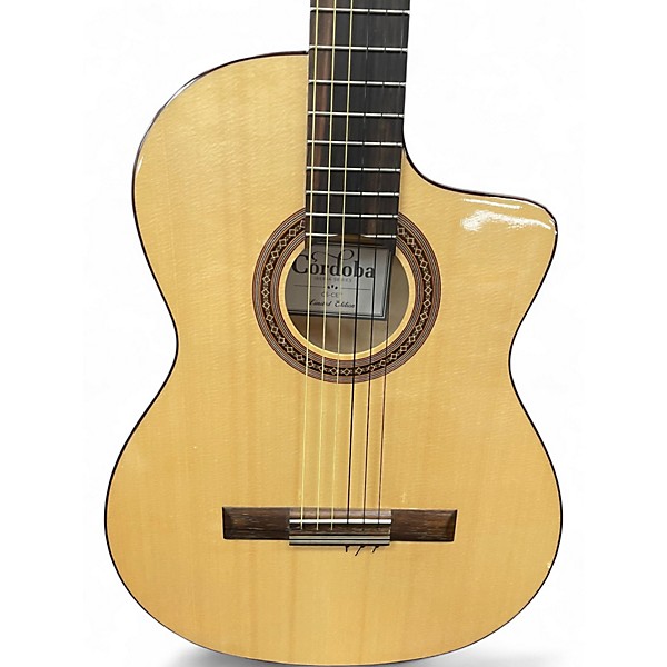 Used Cordoba C5-CET Thinline Natural Classical Acoustic Electric Guitar
