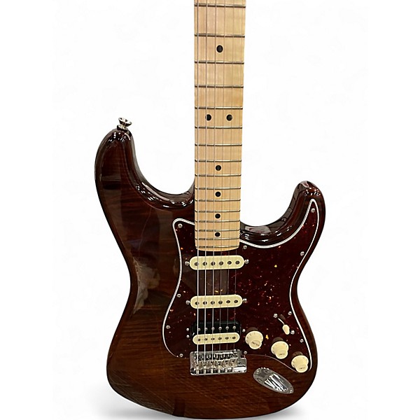 Used Fender Rarities Collect Flame Maple Top Stratocaster Golden Brown Solid Body Electric Guitar
