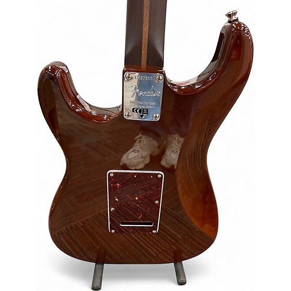 Used Fender Rarities Collect Flame Maple Top Stratocaster Golden Brown Solid Body Electric Guitar