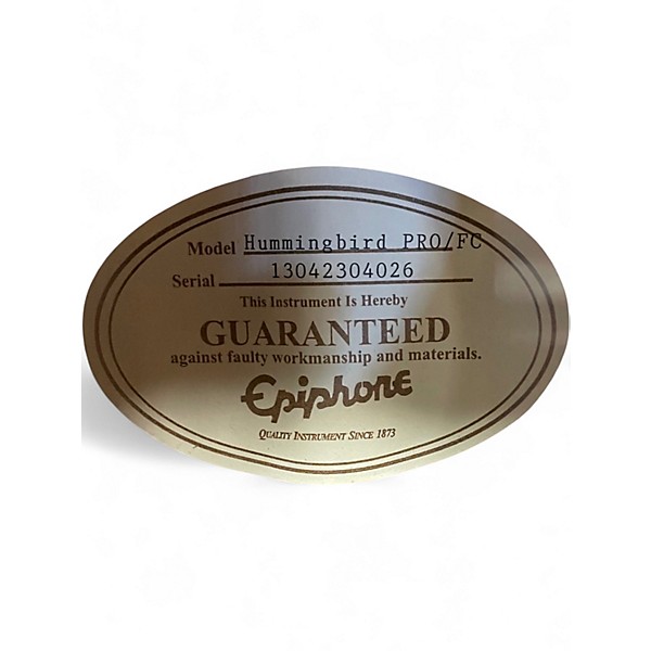 Used Epiphone Hummingbird Pro 2 Color Sunburst Acoustic Electric Guitar