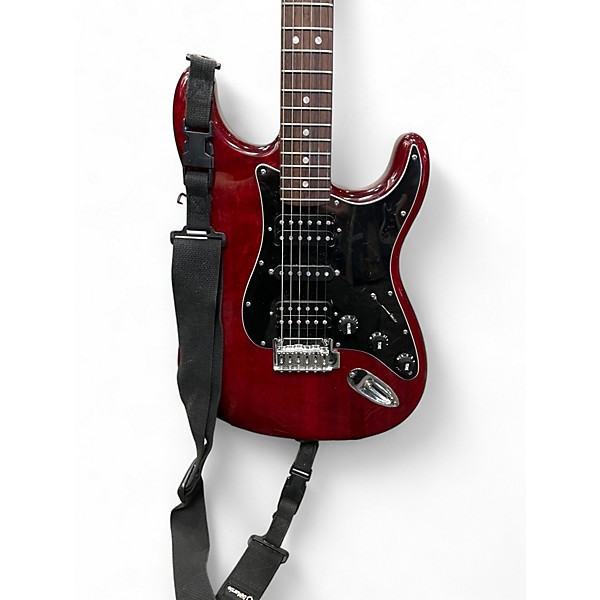 Used Fender Modern Player Stratocaster CRIMSON RED TRANSPARENT Solid Body Electric Guitar