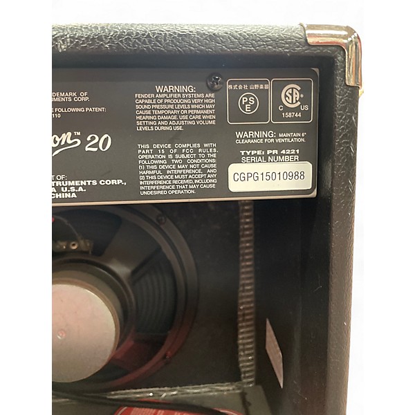 Used Fender Champion 20 Guitar Combo Amp