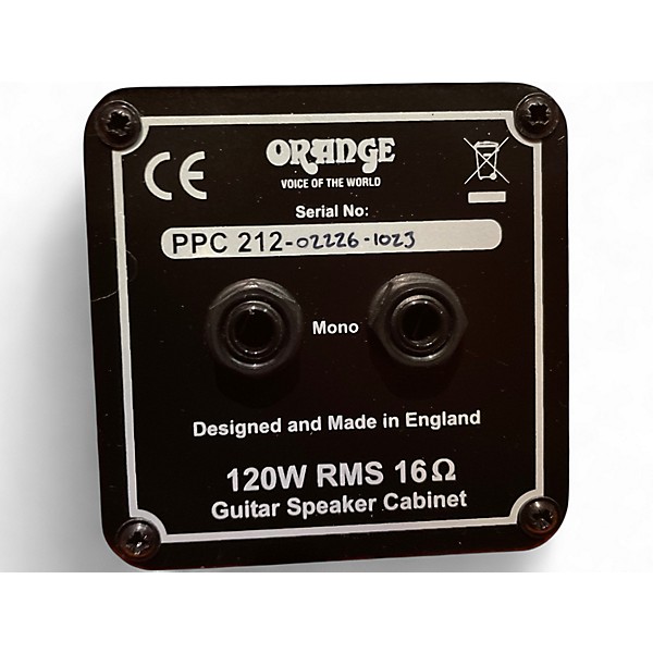 Used Orange Amplifiers PPC212C 2x12 Guitar Cabinet