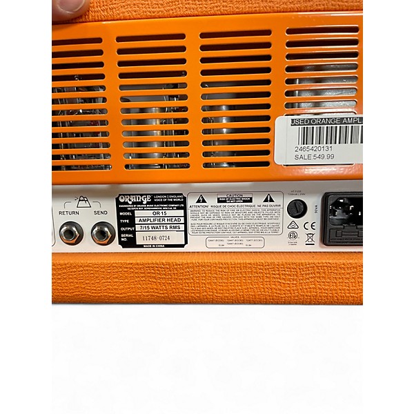 Used Orange Amplifiers OR15H 15W Tube Guitar Amp Head