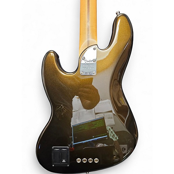 Used Fender American Ultra II Jazz Bass Texas Tea Electric Bass Guitar