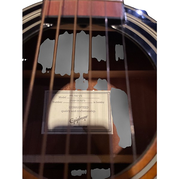 Used Epiphone PR-150 VS Vintage Sunburst Acoustic Guitar