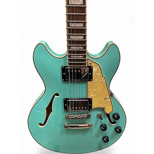 Used D'Angelico Premier Series DC Surf Green Hollow Body Electric Guitar