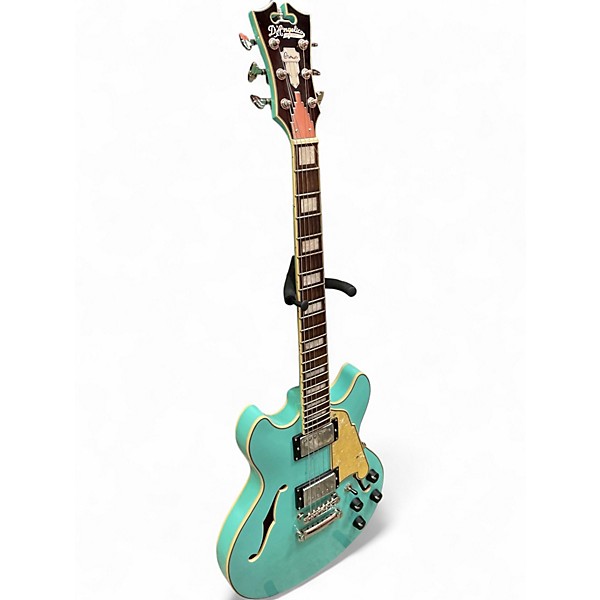 Used D'Angelico Premier Series DC Surf Green Hollow Body Electric Guitar