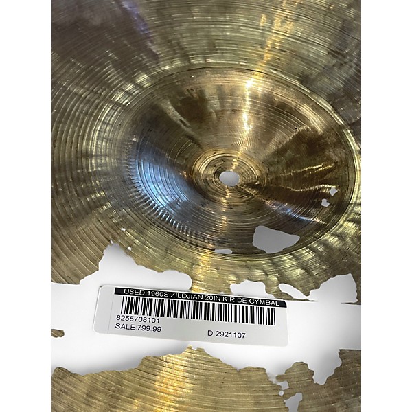 Used 1960s Zildjian 20in K Ride Cymbal
