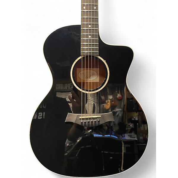 Used Taylor 214CE Black Acoustic Electric Guitar