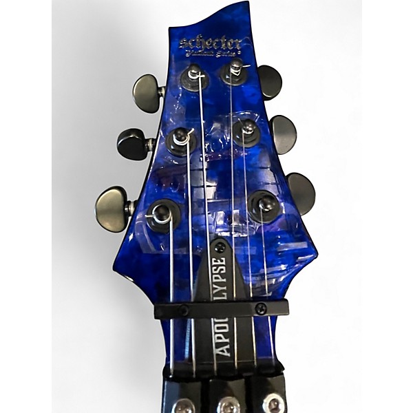 Used Schecter Guitar Research C1 Apocalypse Baltic Blue Solid Body Electric Guitar