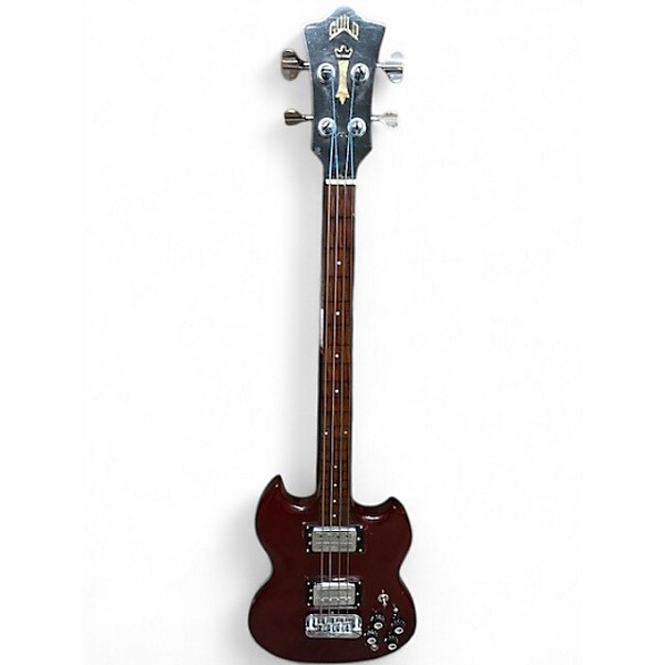 Vintage 1970s Guild Polaris Bass Cherry Electric Bass Guitar