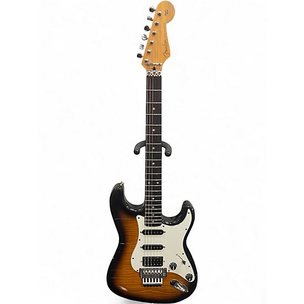 Used Fender Foto Floyd Rose Stratocaster 2 Color Sunburst Solid Body Electric Guitar