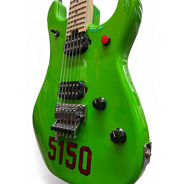 Used EVH Striped Series 5150 Apple Green Solid Body Electric Guitar