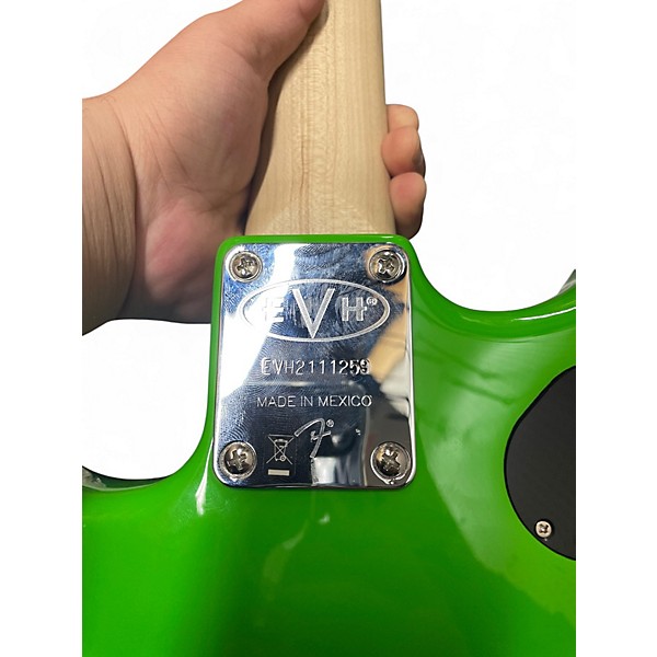 Used EVH Striped Series 5150 Apple Green Solid Body Electric Guitar