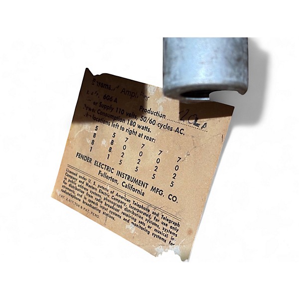 Vintage 1962 Fender 1962 Fender Bass Man Blonde Oxblood Piggy Back Set Tube Bass Amp Head