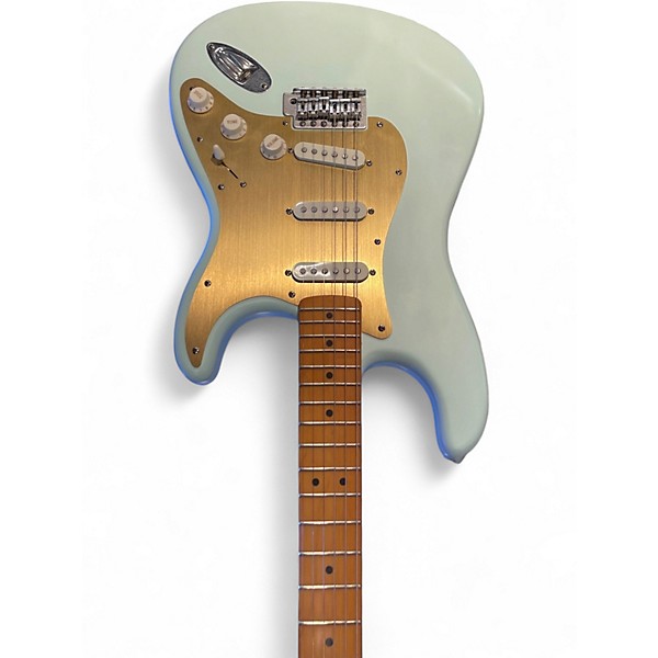 Used Squier 40th anniversary stratocaster Nights in White Satin Solid Body Electric Guitar