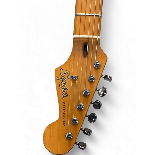 Used Squier 40th anniversary stratocaster Nights in White Satin Solid Body Electric Guitar