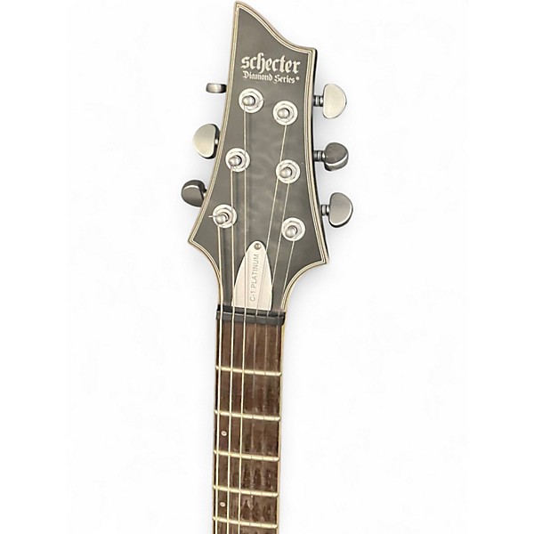 Used Schecter Guitar Research C1 Platinum Trans Black Solid Body Electric Guitar
