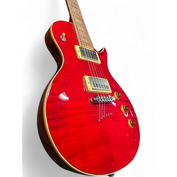 Used Mitchell MS450 Trans Amber Solid Body Electric Guitar