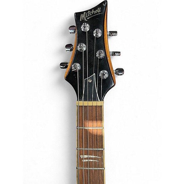 Used Mitchell MS450 Trans Amber Solid Body Electric Guitar