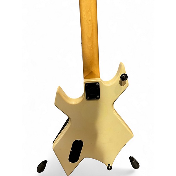 Used B.C. Rich Warlock Bass Platinum Series Ivory White Electric Bass Guitar