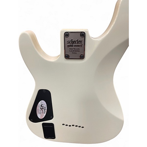 Used Schecter Guitar Research Demon 7 String white Solid Body Electric Guitar