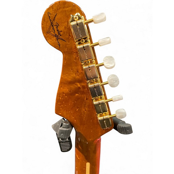 Used Fender 2024 Am Custom NOS Strat 2 Tone Sunburst Solid Body Electric Guitar