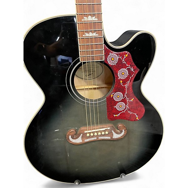 Used Epiphone J-220EC Studio Ebony Burst Acoustic Guitar