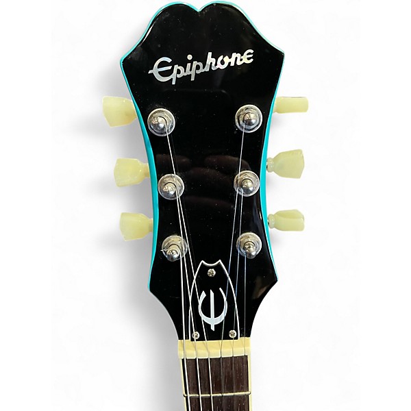 Used Epiphone Casino Coupe Turquoise Hollow Body Electric Guitar