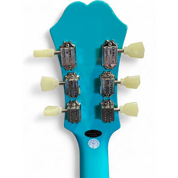 Used Epiphone Casino Coupe Turquoise Hollow Body Electric Guitar