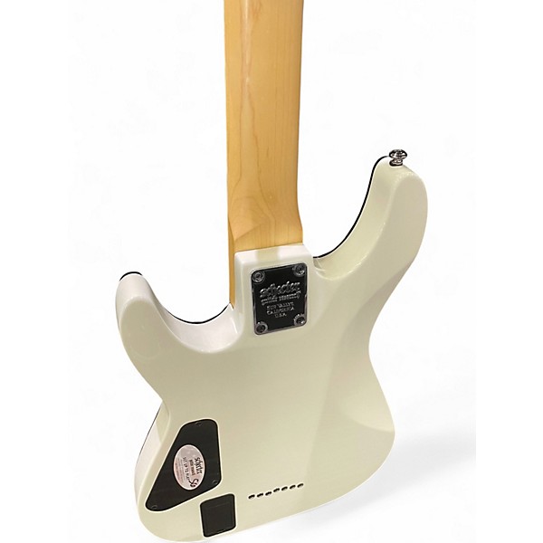 Used Schecter Guitar Research Demon 7 String Vintage White Solid Body Electric Guitar
