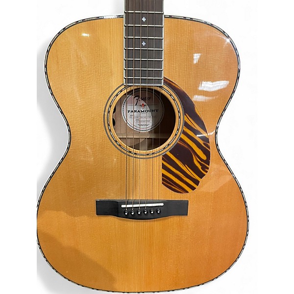 Used Fender PO-220E Natural Acoustic Electric Guitar