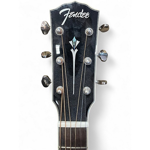 Used Fender PO-220E Natural Acoustic Electric Guitar