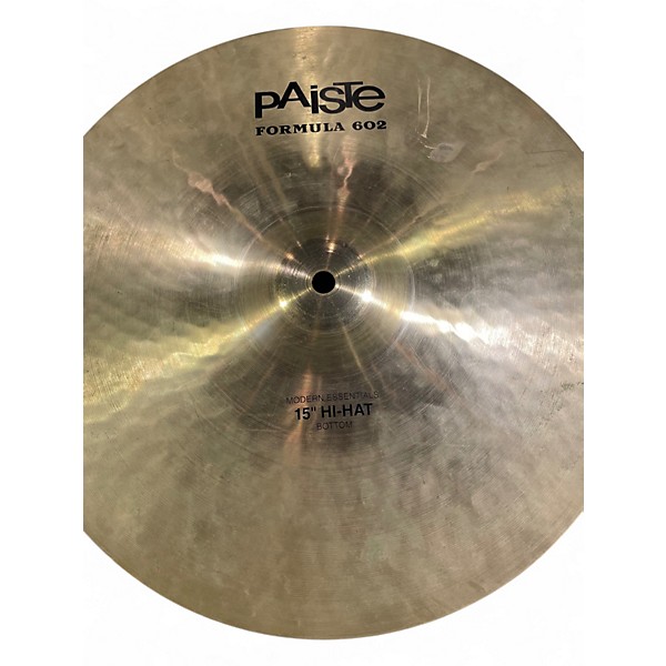 Used Paiste 15in FORMULA 602 MODERN ESSENTIALS HI HAT Cymbal