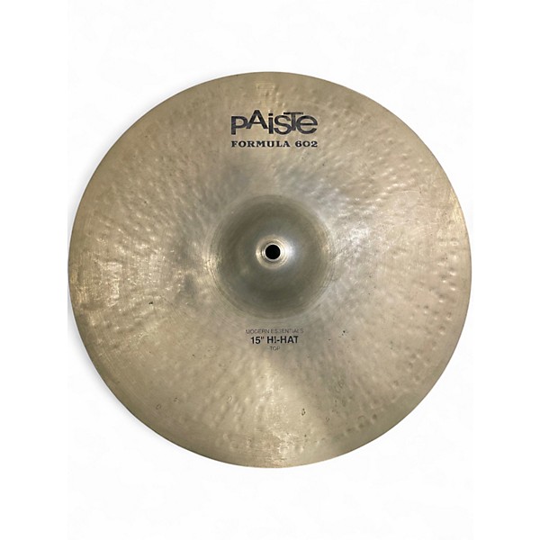 Used Paiste 15in FORMULA 602 MODERN ESSENTIALS HI HAT Cymbal