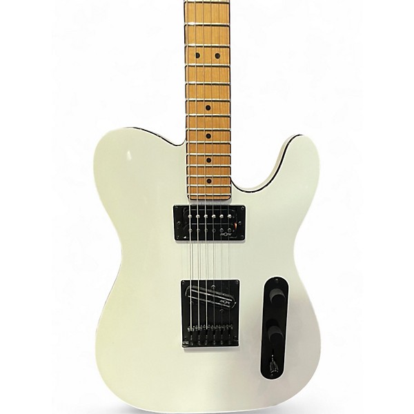 Used Squier Contemporary Telecaster HH Pearl White Solid Body Electric Guitar