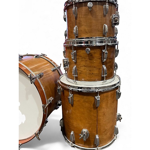 Used Ludwig 4 Piece Early 70's Big Beat Maple Thermogloss Drum Kit
