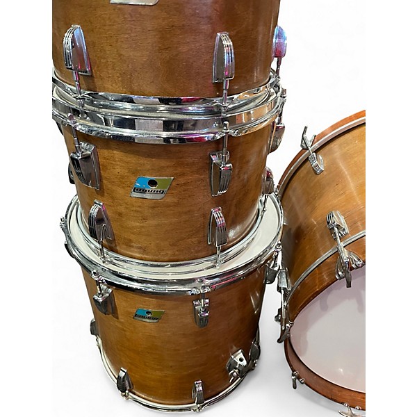 Used Ludwig 4 Piece Early 70's Big Beat Maple Thermogloss Drum Kit