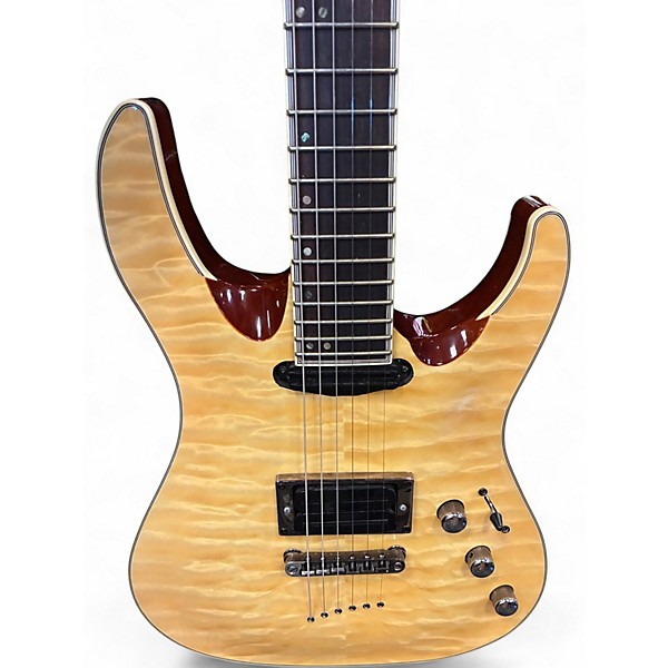 Used Mitchell MD400 Natural Quilt Solid Body Electric Guitar