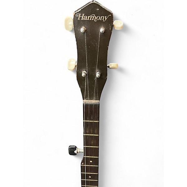 Vintage 1960s Harmony 5 String Banjo Antique Natural Banjo