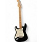 Used Fender Standard Stratocaster Left Handed Black and White Electric Guitar thumbnail